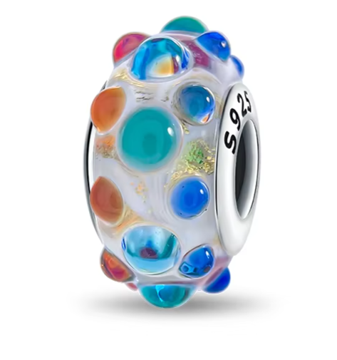 Separador de Berloques My Life - Branco com Bolinhas Coloridas