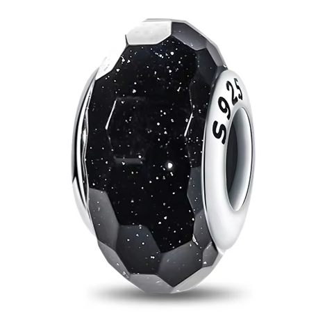 Separador de Berloques em Prata - Preto