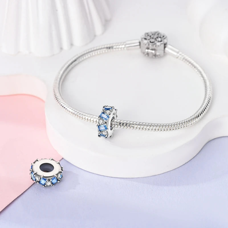 Berloque My Life em Prata - Pedraria Azul