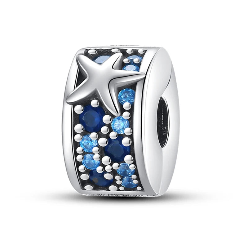 Separador de Berloques My Life em Prata 925 - Pedras Azuis com Estrela