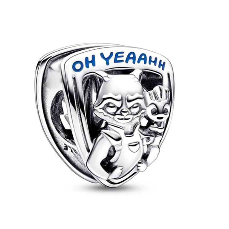 Berloque em Prata 925 - Rocket Raccoon e Groot