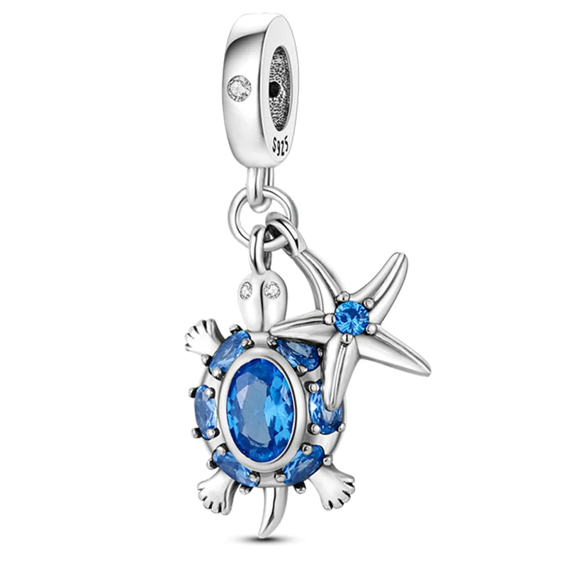 Berloque em Prata 925 - Tartaruga com Estrela