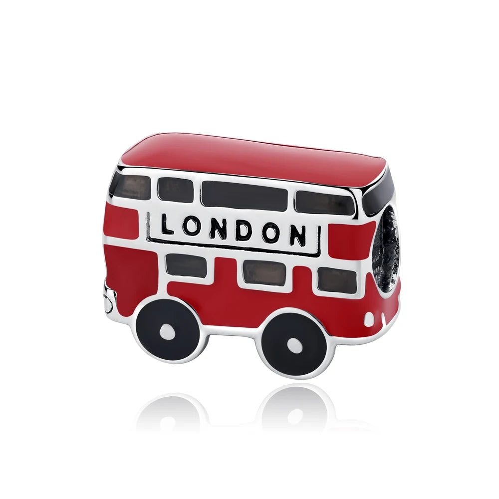Berloque em Prata 925 - Ônibus London