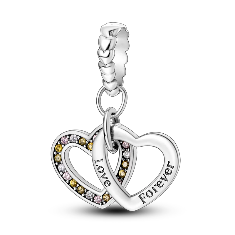 Berloque em Prata 925 - Coração Love Forever