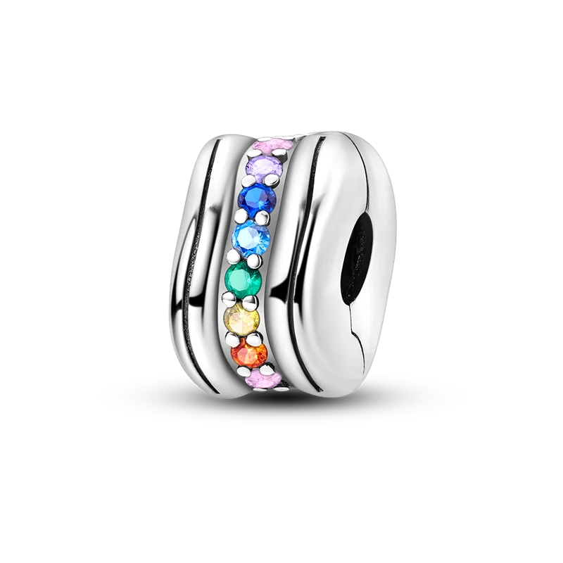 Separador de Berloques em Prata - Pedras Coloridas