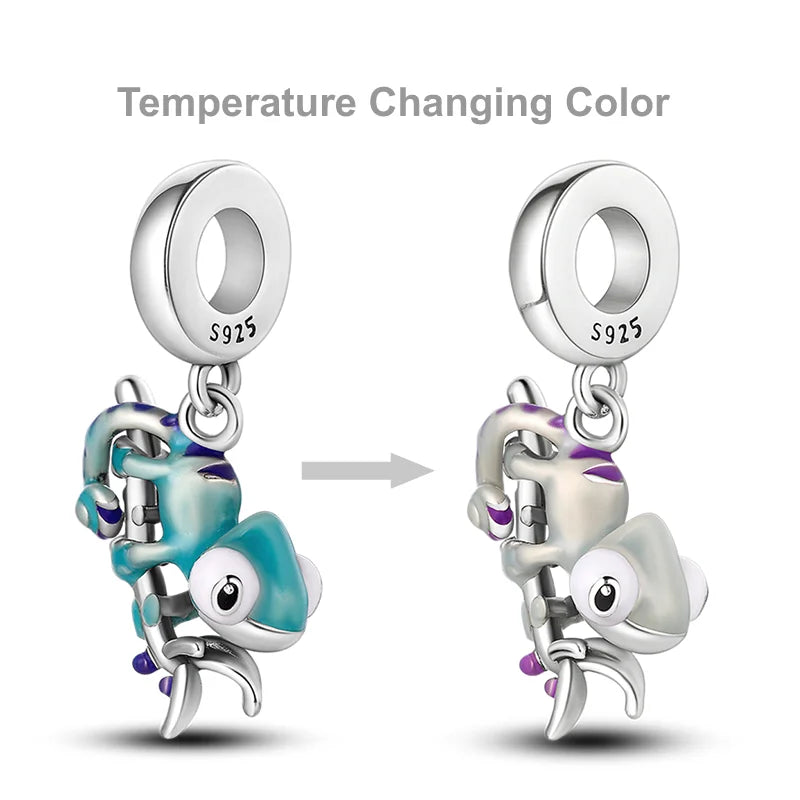 Berloque My Life em Prata - Camaleão