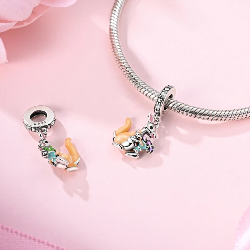 Berloque My Life em Prata - Canguru em Flor