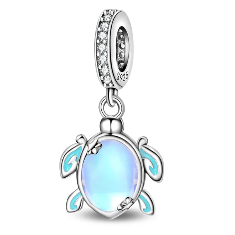 Berloque em Prata 925 - Tartaruga Azul