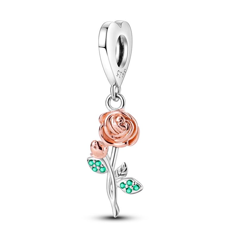 Berloque em Prata 925 - Flor de Rosa