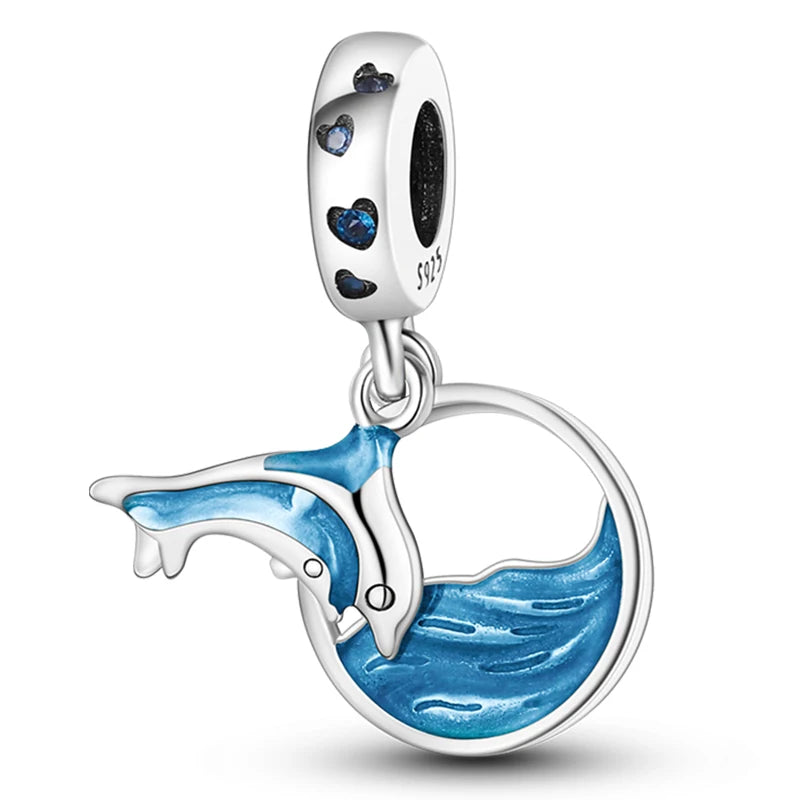 Berloque My Life em Prata 925 - Golfinho e Mar