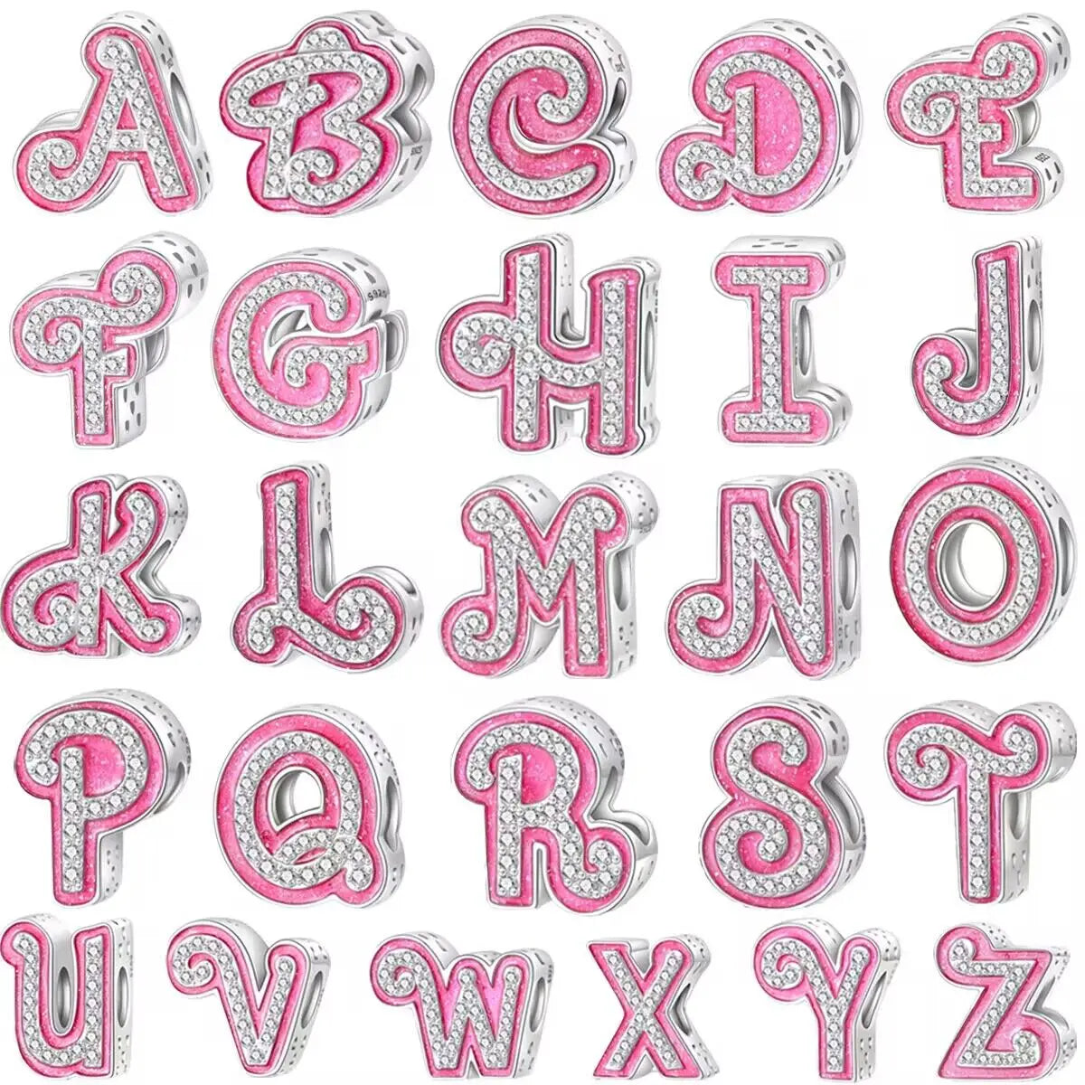 Berloque My Life em Prata - Letras do Alfabeto - Barbie