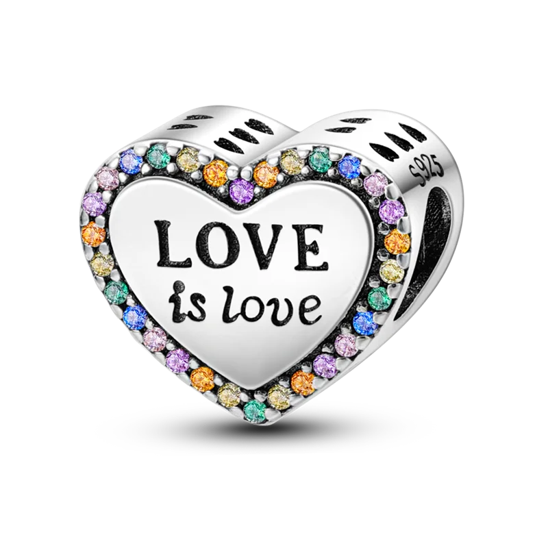 Berloque em Prata 925 - Love Is Love