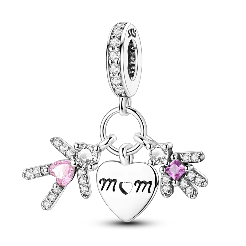 Berloque em Prata - Mom