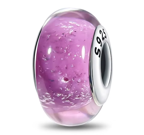 Separador de Berloque em Prata - Lilás