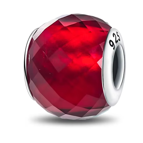 Berloque My Life em Prata 925 - Vermelho