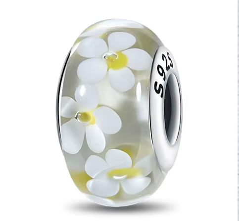 Separador de Berloque My Life em Prata 925 - Flor Branca