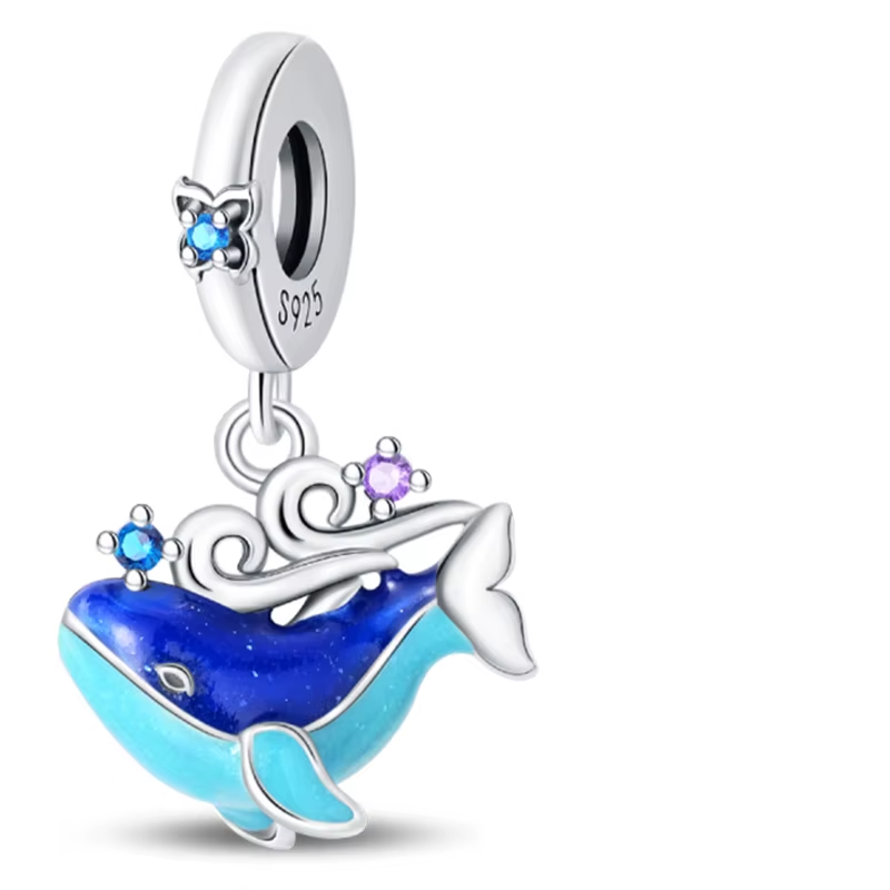 Berloque My Life em Prata 925 - Baleia Azul