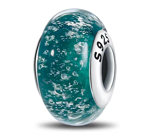 Separador de Berloques em Prata 925 - Verde Água com Brilho