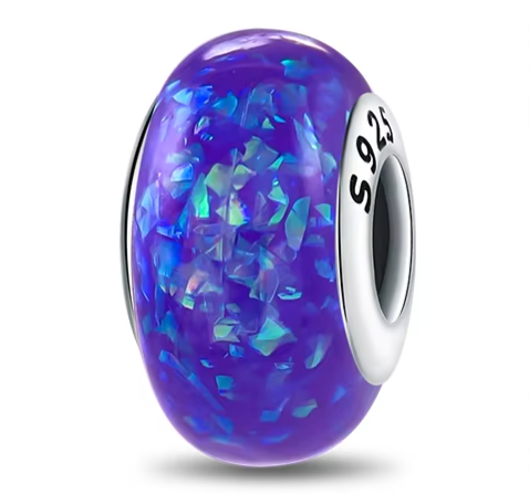 Separador de Berloques em Prata - Azul Escuro