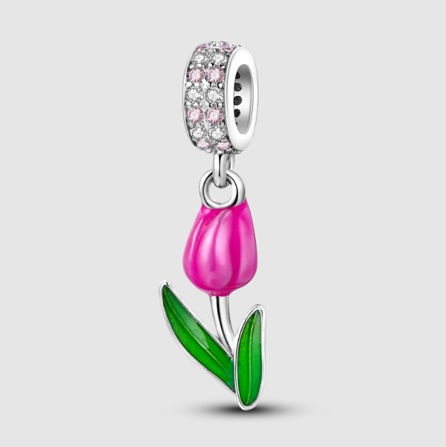 Berloque My Life em Prata 925 - Tulipa