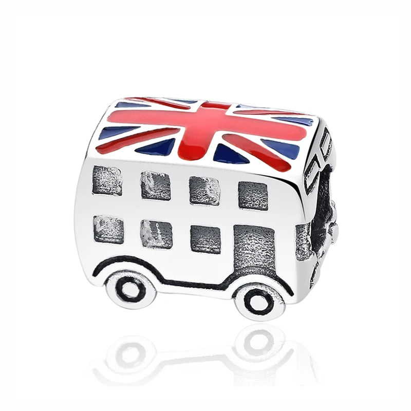 Berloque em Prata - Ônibus Londres