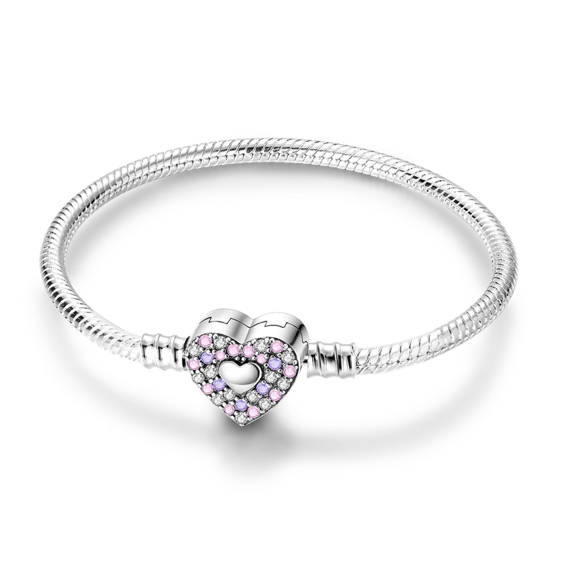 Pulseira para Berloque My Life - Coração com pedras