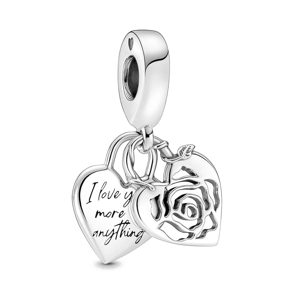Berloque em Prata 925 - Coração I Love You More Than Anything