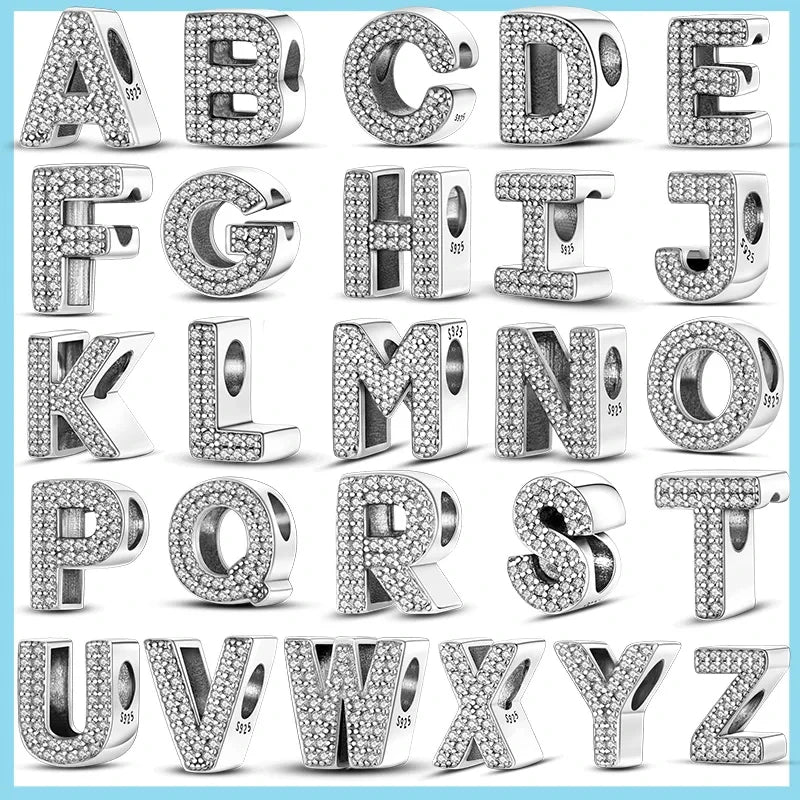 Berloque Letras do Alfabeto com Pedras – Charm My Life
