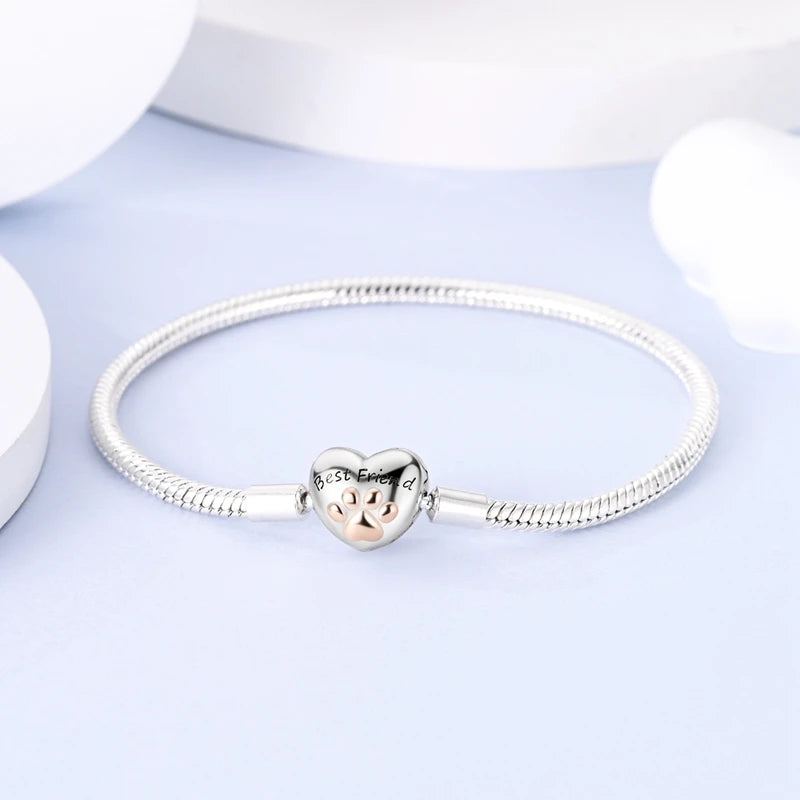 Bracelete para Berloque My Life em Prata - Best Friends Pet