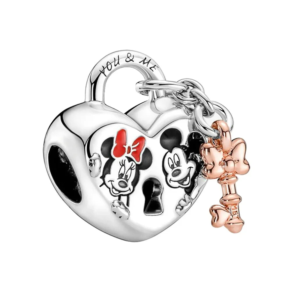Berloque My Life em Prata 925 - Cadeado Minnie e Mickey