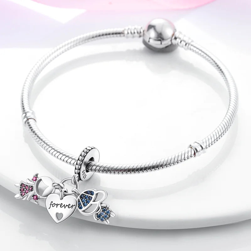Berloque em Prata 925 - Irmãos Forever