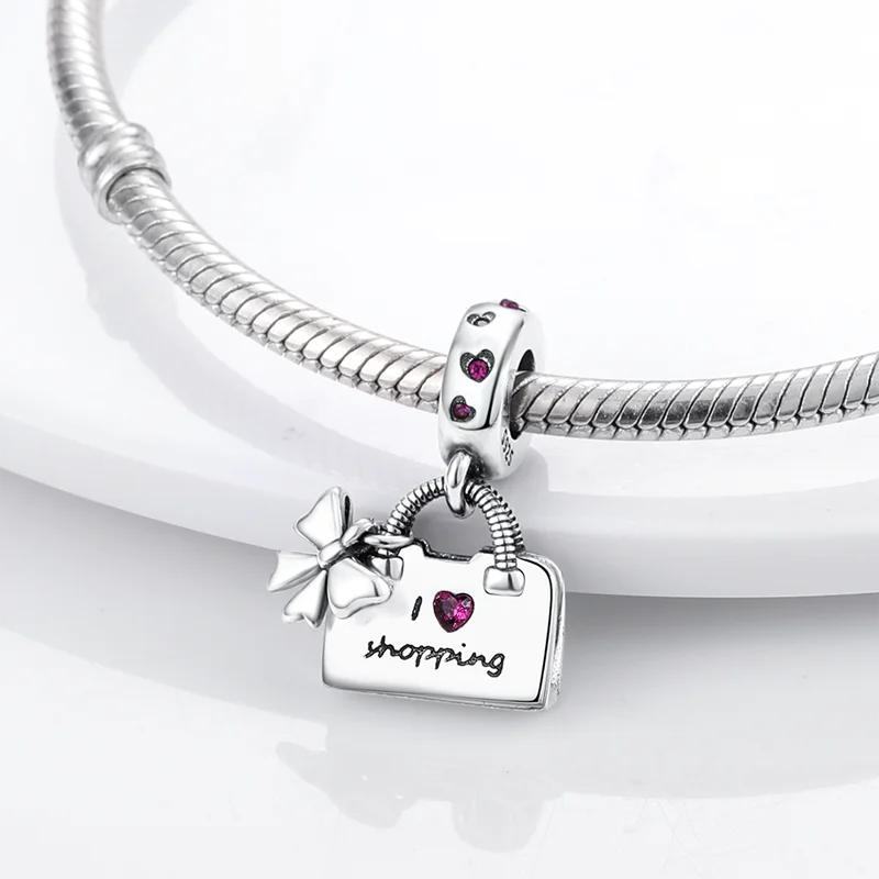 Berloque My Life em Prata - I Love Shopping