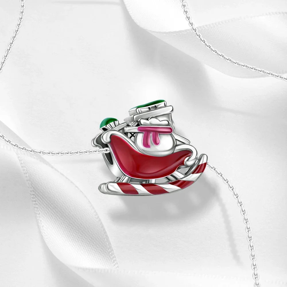 Berloque em Prata 925 - Trenó Papai Noel