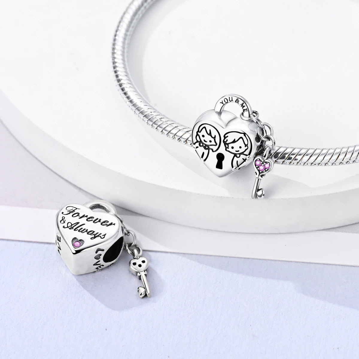 Berloque em Prata 925 - Cadeado You & Me