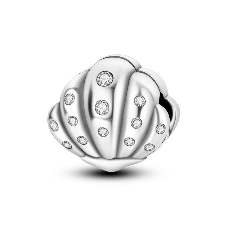 Berloque My Life em Prata - Concha com Pedras