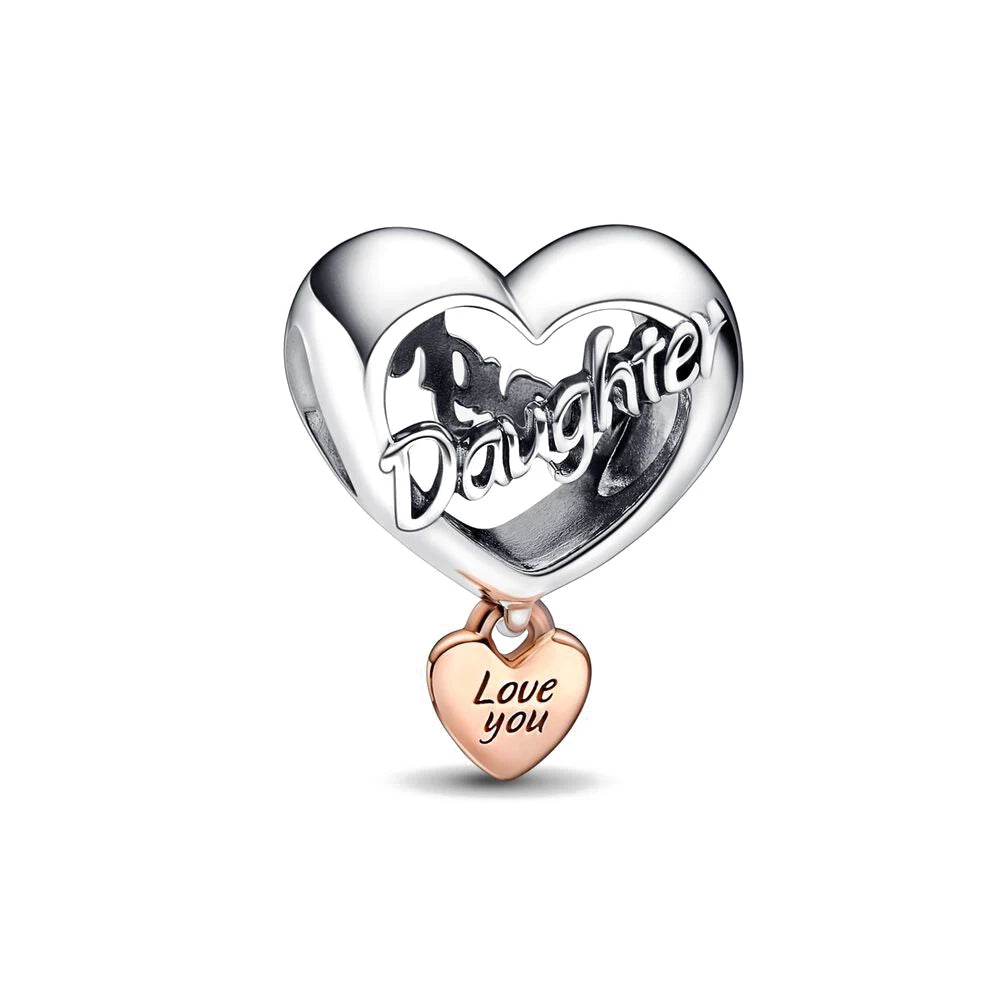 Berloque My Life em Prata 925 - Coração Daughter Love You