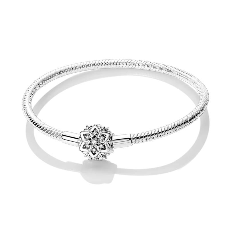 Pulseira para Berloques My Life em Prata - Floco de Neve
