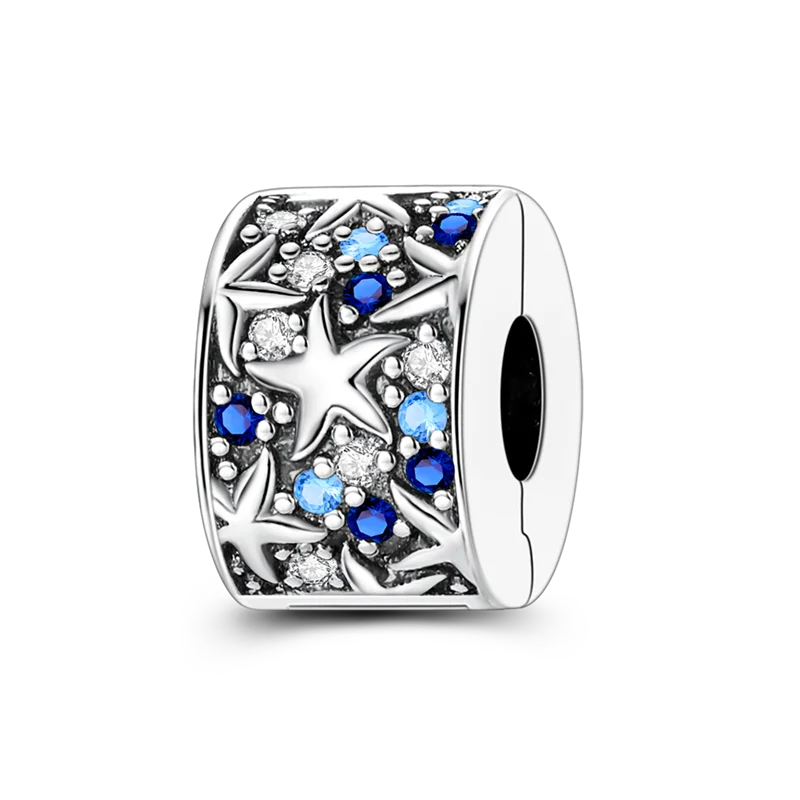 Separador de Berloques My Life em Prata 925 - Pedras Azuis com Estrela do Mar