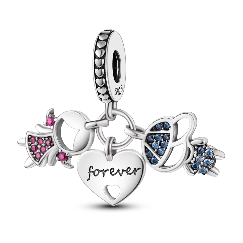 Berloque em Prata 925 - Irmãos Forever