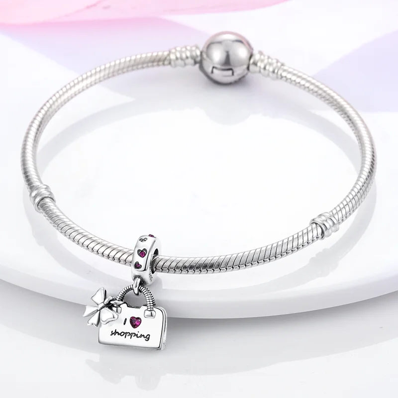 Berloque My Life em Prata - I Love Shopping