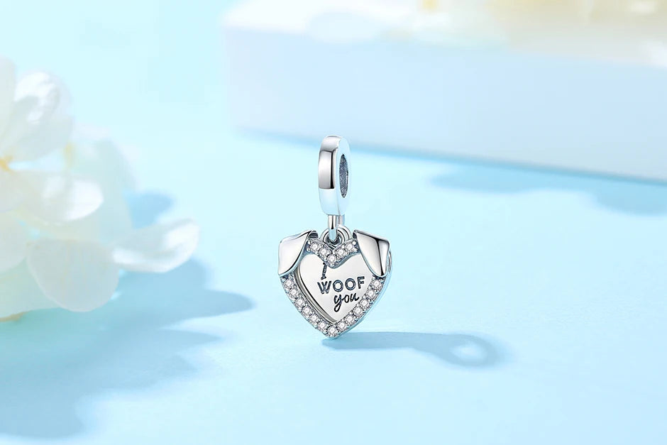 Berloque My Life em Prata 925 -  I Woof You