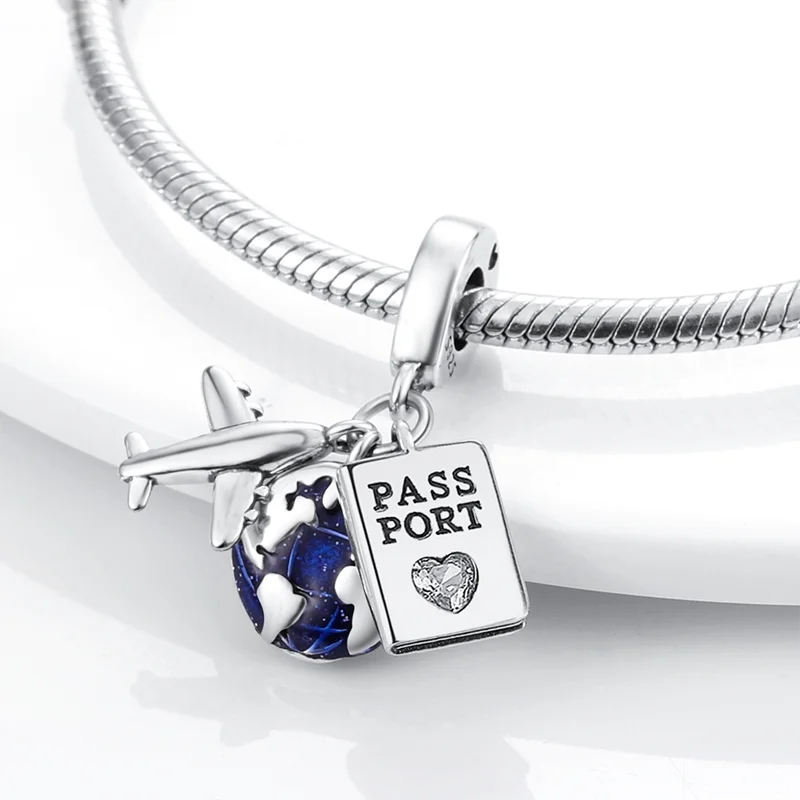 Berloque em Prata - Charm My Life - Passaporte