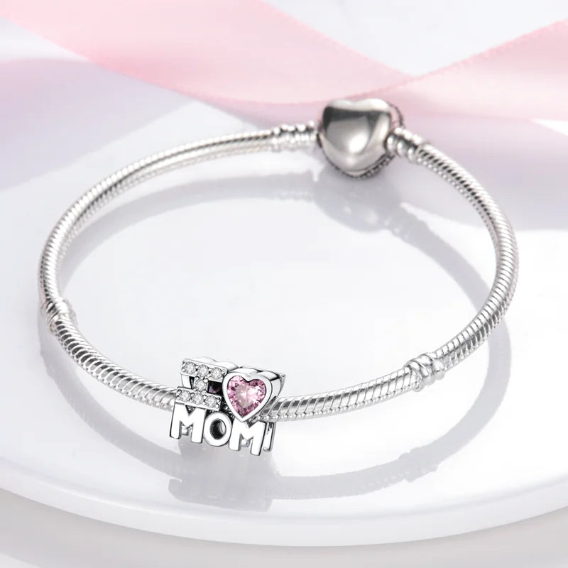 Berloque em Prata 925 - I Love Mom