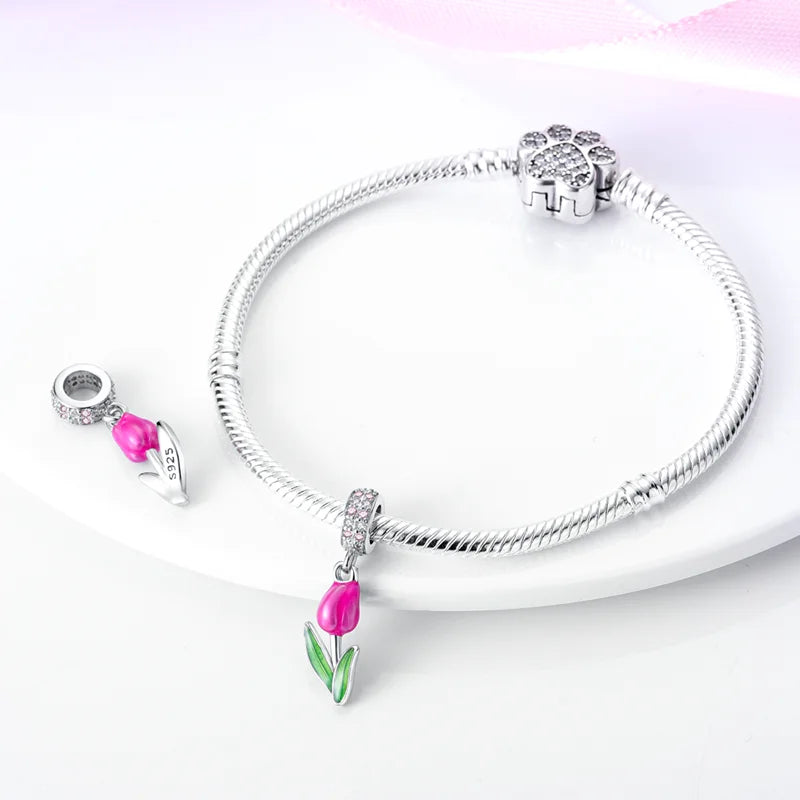 Berloque My Life em Prata 925 - Tulipa