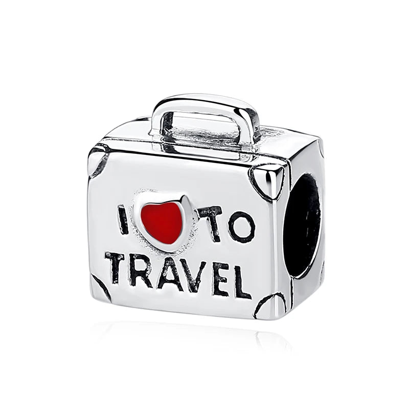 Berloque My Life em Prata 925 - I Love To Travel