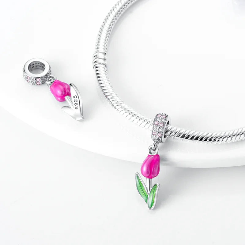 Berloque My Life em Prata 925 - Tulipa