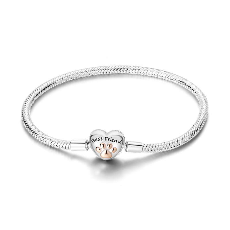 Bracelete para Berloque My Life em Prata - Best Friends Pet