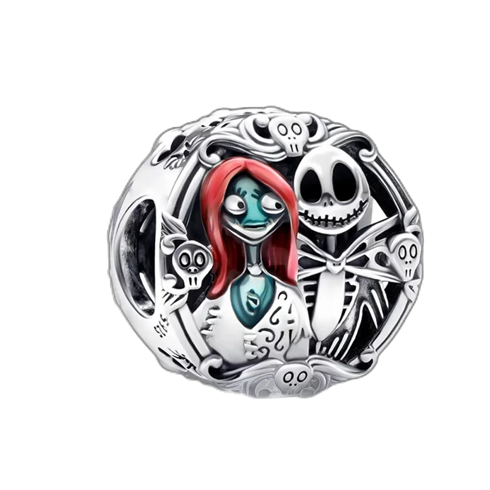 Berloque My Life em Prata - Jack Skellington e Sally