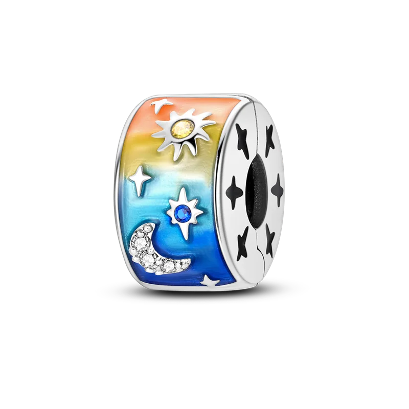 Separador de Berloques My Life em Prata - Colorido Sol e Lua