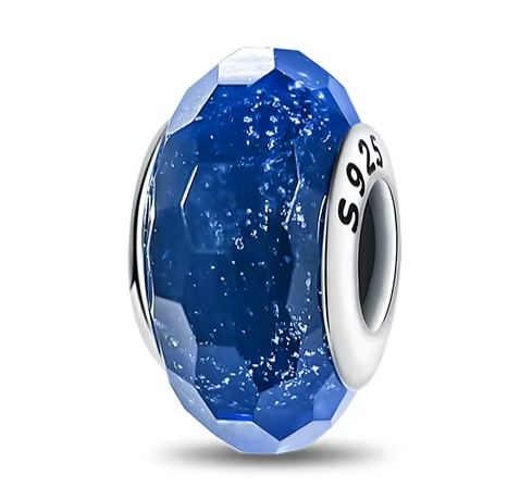 Separador de Berloques em Prata - Azul Escuro